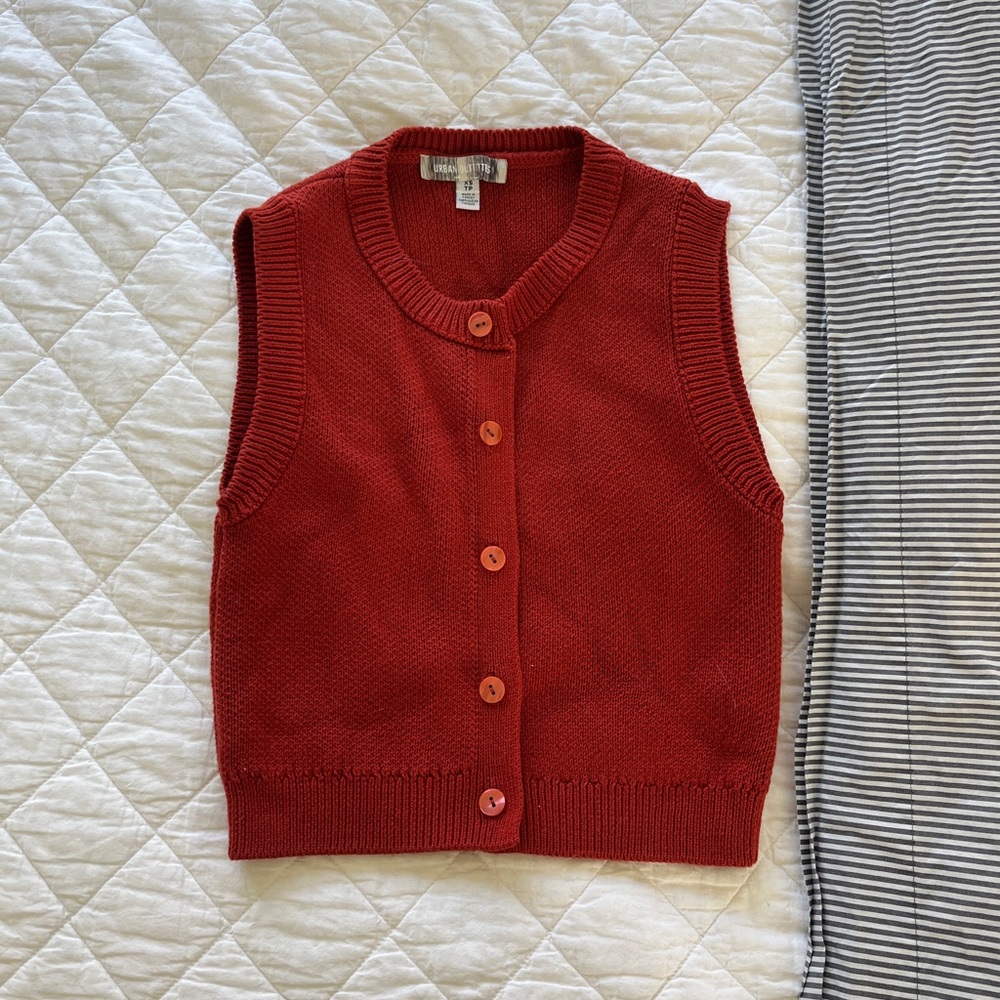 Urban Outfitters Sweater Vest | Red Orange